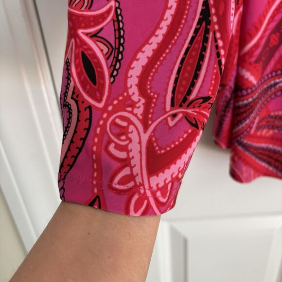 INC International Concepts Tops Paisley Long Sleeve Slit Neck Buttons Pullover - Picture 7 of 7